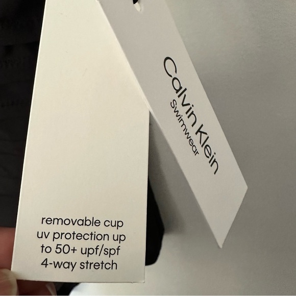 Calvin Klein Black One Shoulder Stardust One Piece Swimsuit 14 - Picture 9 of 14